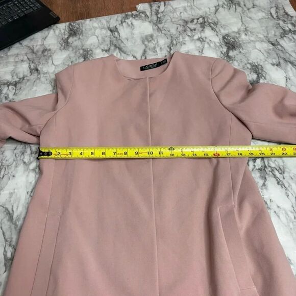 Lauren Ralph Lauren Dress Jacket Over Coat Blush Pink Snap Buttons size medium - Picture 5 of 7